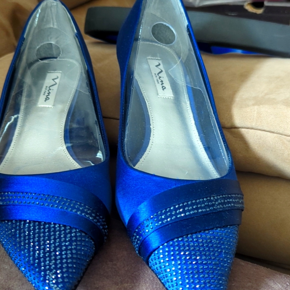 Nina Dress Shoe, Size 11, Navy blue